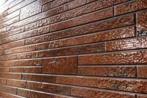 クリア塗装後のレンガ調外壁 デザインを活かした仕上がり 静岡市 外壁塗装