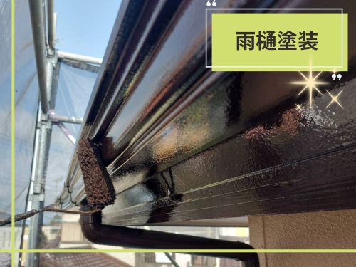静岡市戸建て：屋根・外壁塗装（雨樋）